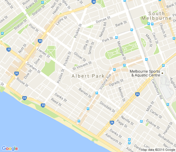 Map of ALBERT PARK VIC