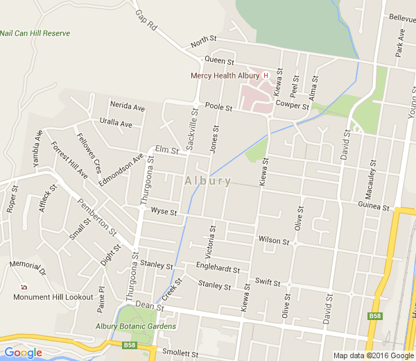 Map of ALBURY NSW