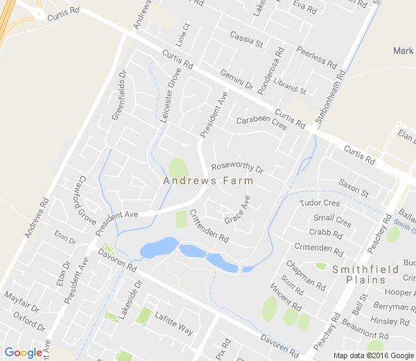 Map of ANDREWS FARM SA