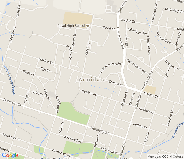Map of ARMIDALE NSW