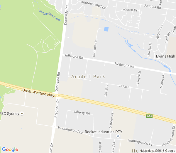 Map of ARNDELL PARK NSW