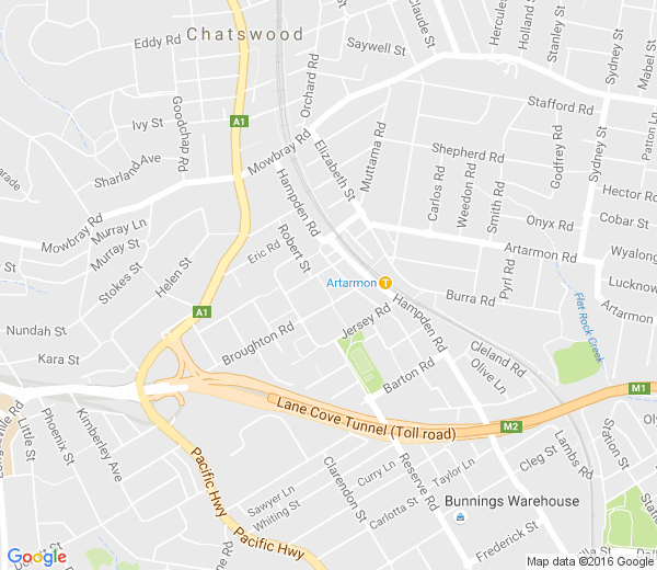 Map of ARTARMON NSW