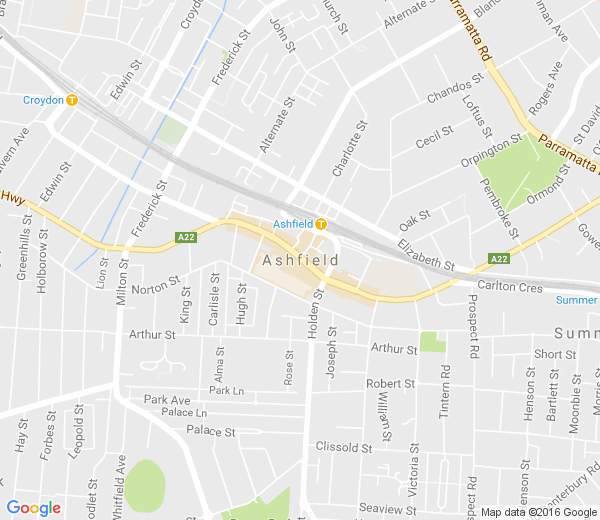 Map of ASHFIELD NSW