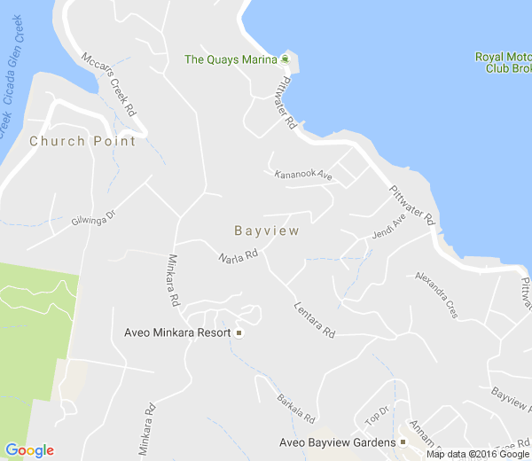 Map of BAYVIEW NSW
