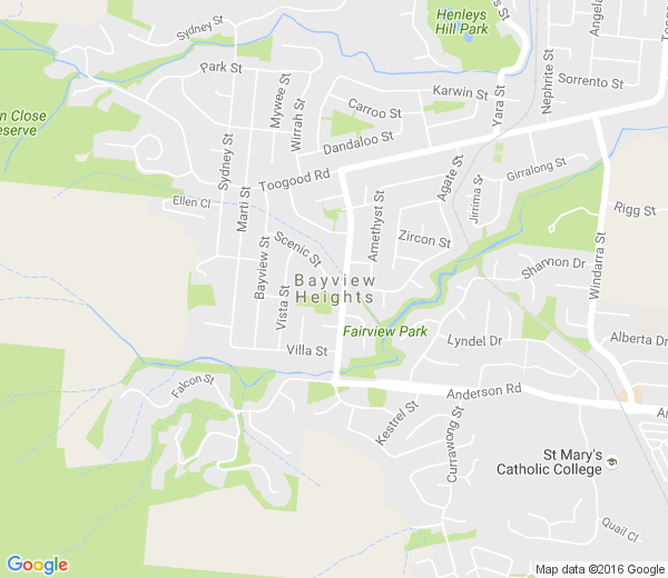 Map of BAYVIEW HEIGHTS QLD