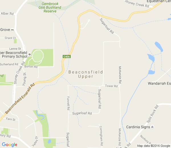 Map of BEACONSFIELD UPPER VIC
