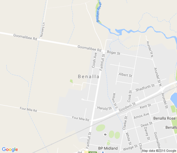 Map of BENALLA WEST VIC