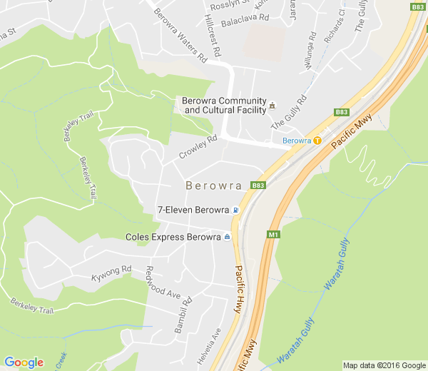 Map of BEROWRA NSW