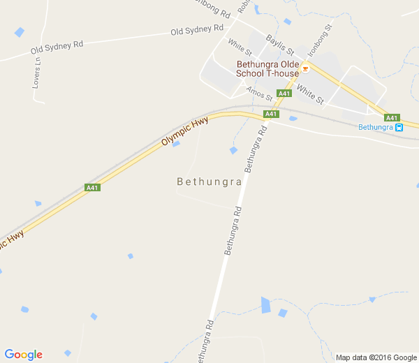 Map of BETHUNGRA NSW