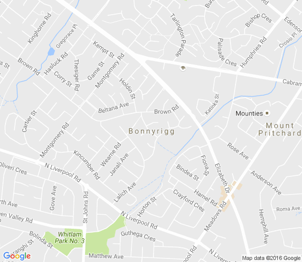 Map of BONNYRIGG NSW