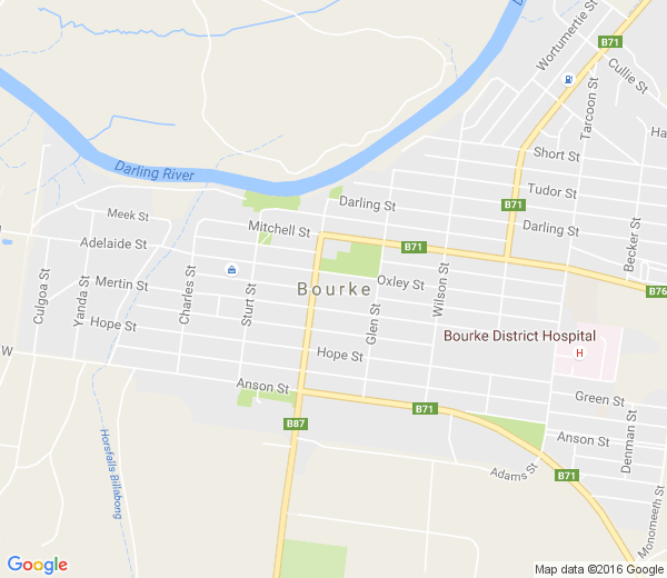 Map of BOURKE NSW