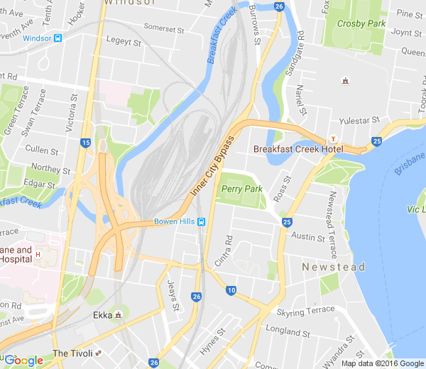 Map of BOWEN HILLS QLD