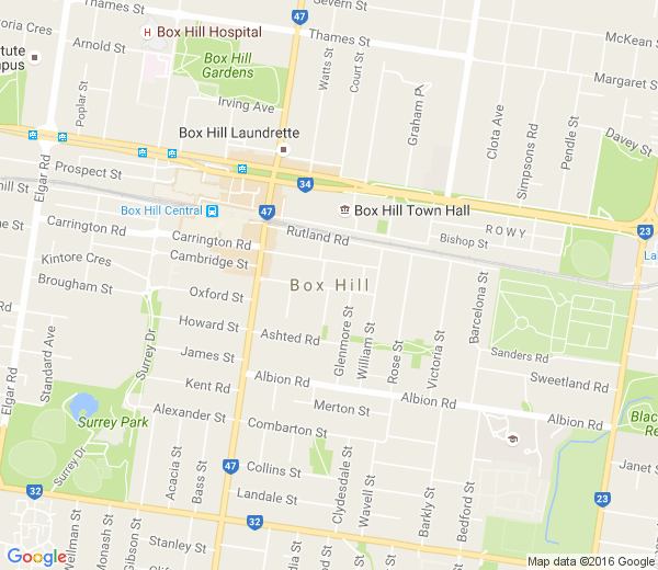 Map of BOX HILL VIC