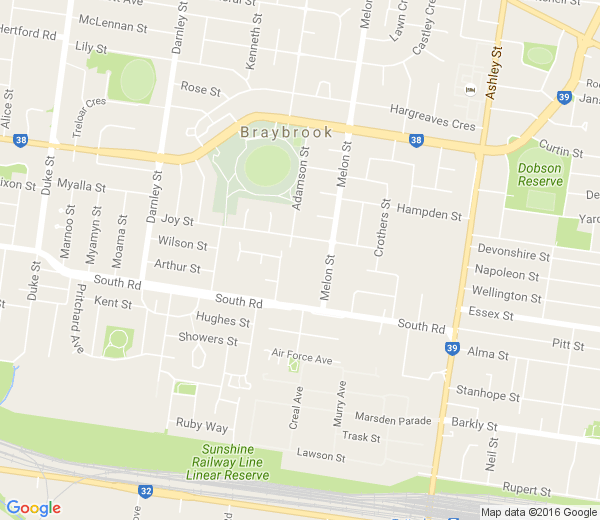 Map of BRAYBROOK VIC