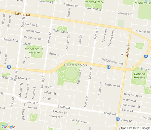 Map of BRAYBROOK NORTH VIC