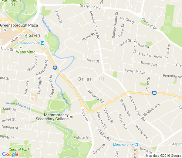 Map of BRIAR HILL VIC