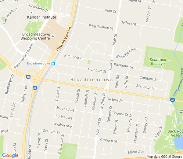 Map of BROADMEADOWS SOUTH VIC
