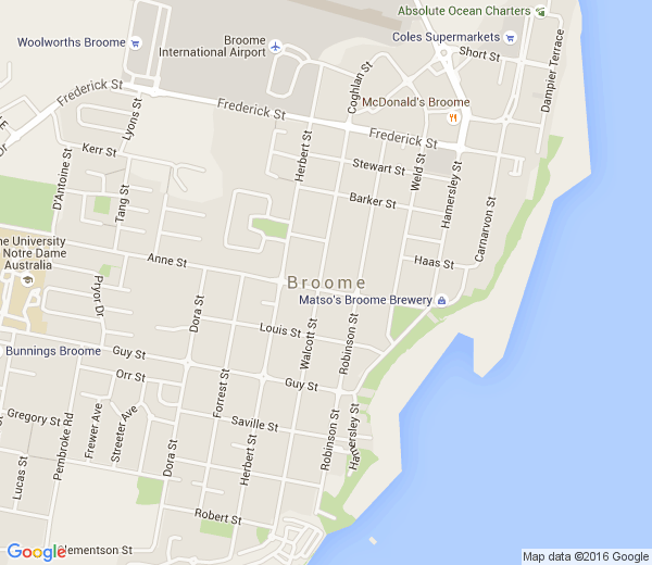 Map of BROOME WA