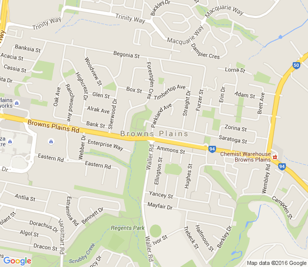 Map of BROWNS PLAINS QLD