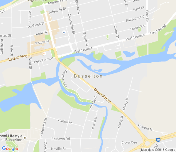 Map of BUSSELTON WA