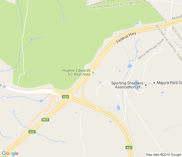 Map of CANBERRA RAAF ACT