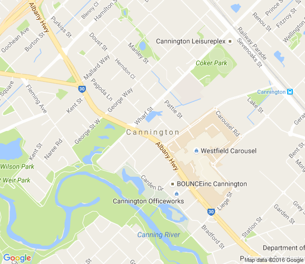 Map of CANNINGTON WA