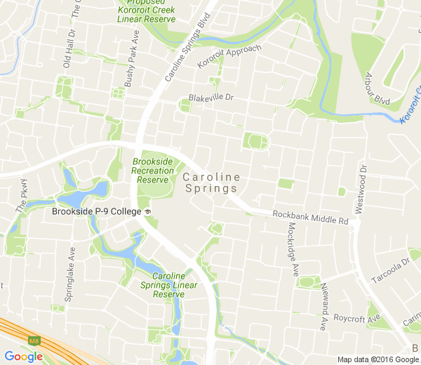 Map of CAROLINE SPRINGS VIC