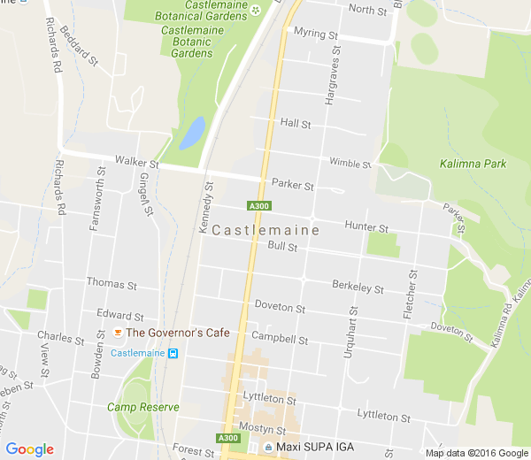 Map of CASTLEMAINE VIC