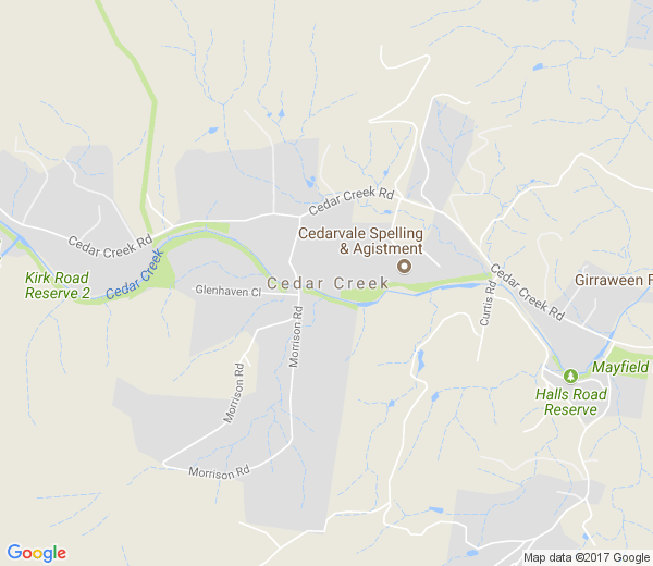 Map of CEDAR CREEK QLD