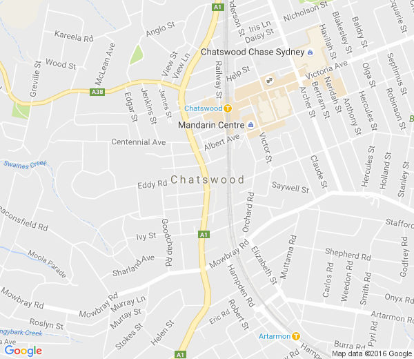 Map of CHATSWOOD NSW