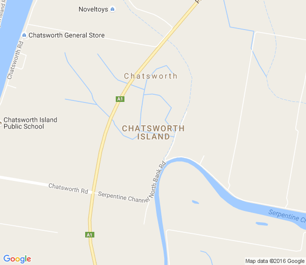 Map of CHATSWORTH ISLAND NSW