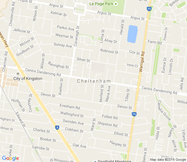Map of CHELTENHAM VIC