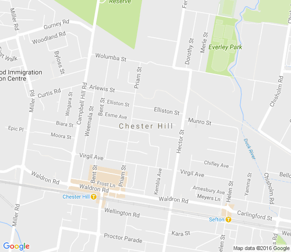 Map of CHESTER HILL NSW