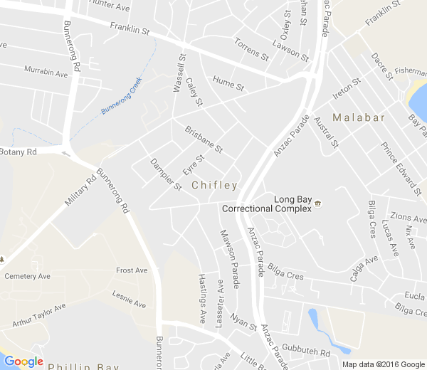 Map of CHIFLEY NSW