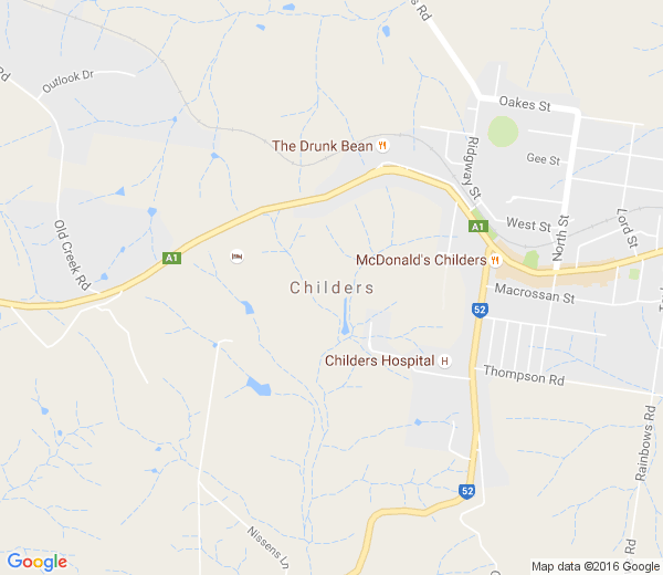 Map of CHILDERS QLD