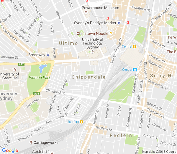 Map of CHIPPENDALE NSW