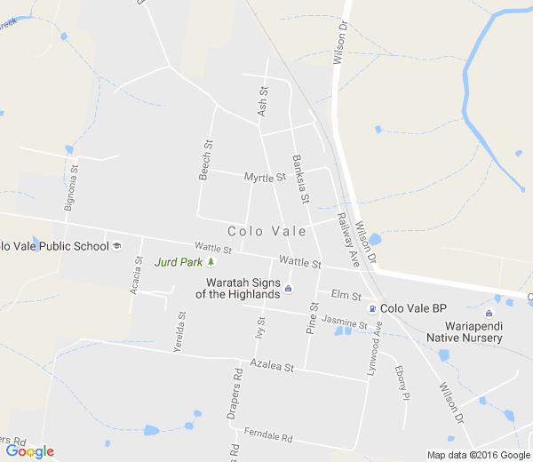 Map of COLO VALE NSW