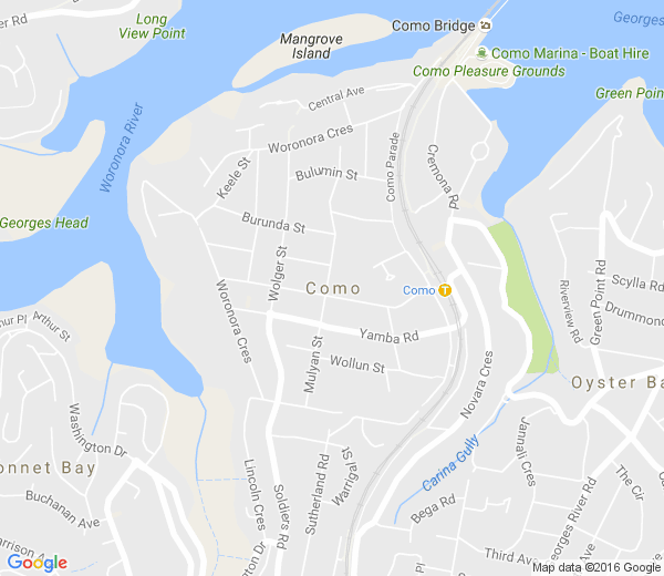 Map of COMO WEST NSW