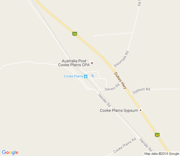 Map of COOKE PLAINS SA