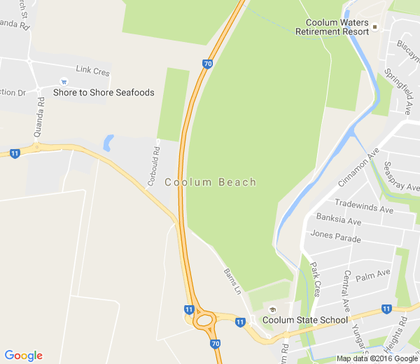 Map of COOLUM BEACH QLD