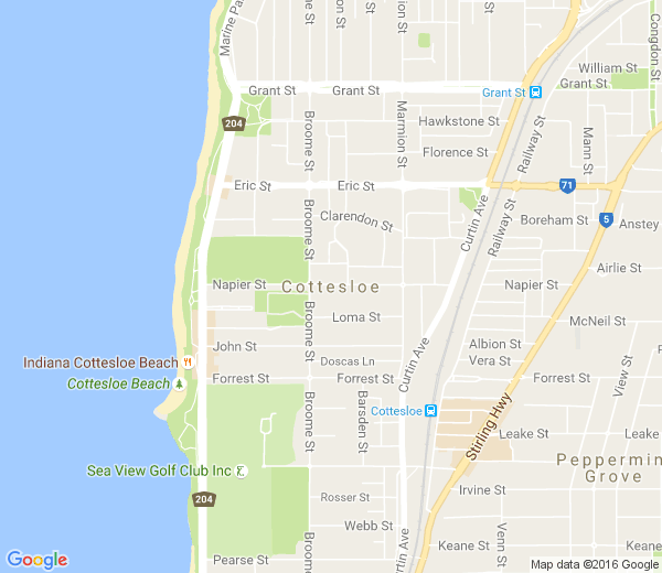 Map of COTTESLOE WA