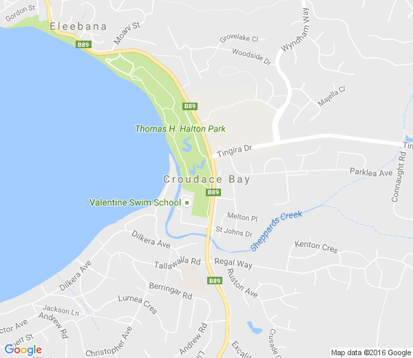 Map of CROUDACE BAY NSW