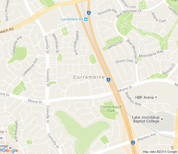 Map of CURRAMBINE WA