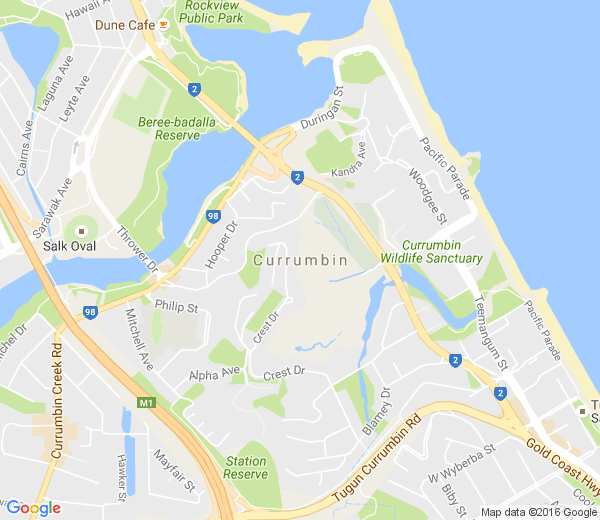 Map of CURRUMBIN QLD