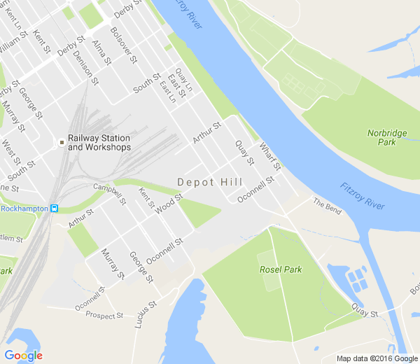 Map of DEPOT HILL QLD