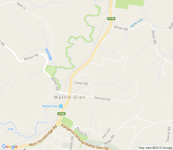 Map of DIAMOND CREEK UPPER VIC