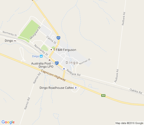 Map of DINGO QLD