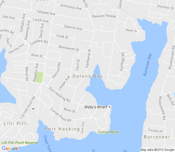 Map of DOLANS BAY NSW