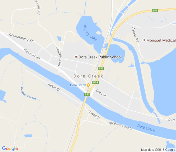 Map of DORA CREEK NSW