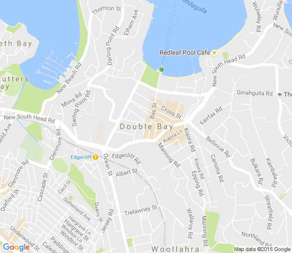 Map of DOUBLE BAY NSW